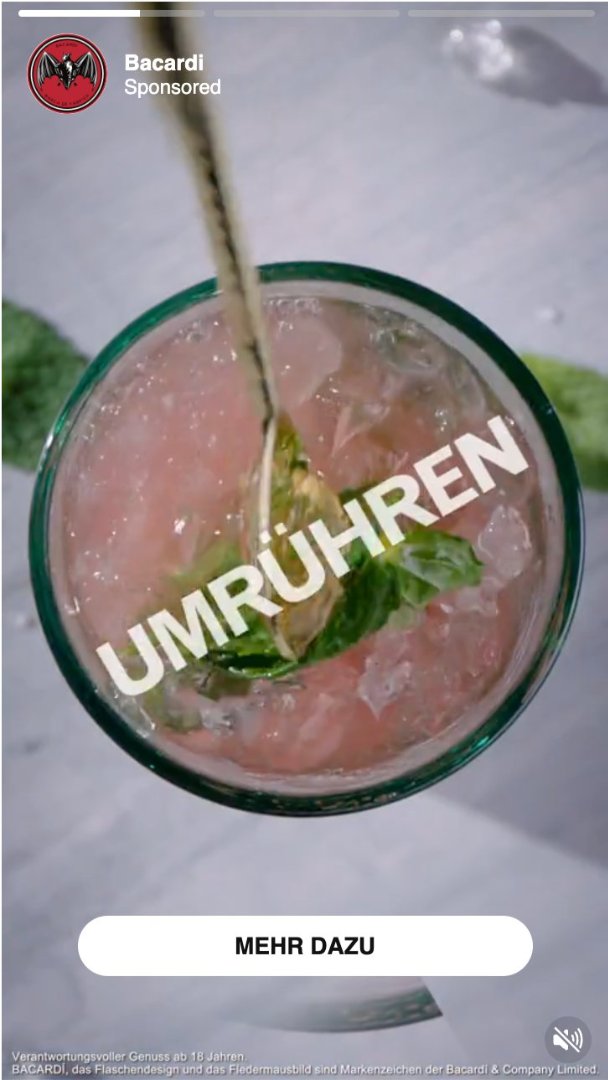 Story Ad for Bacardi