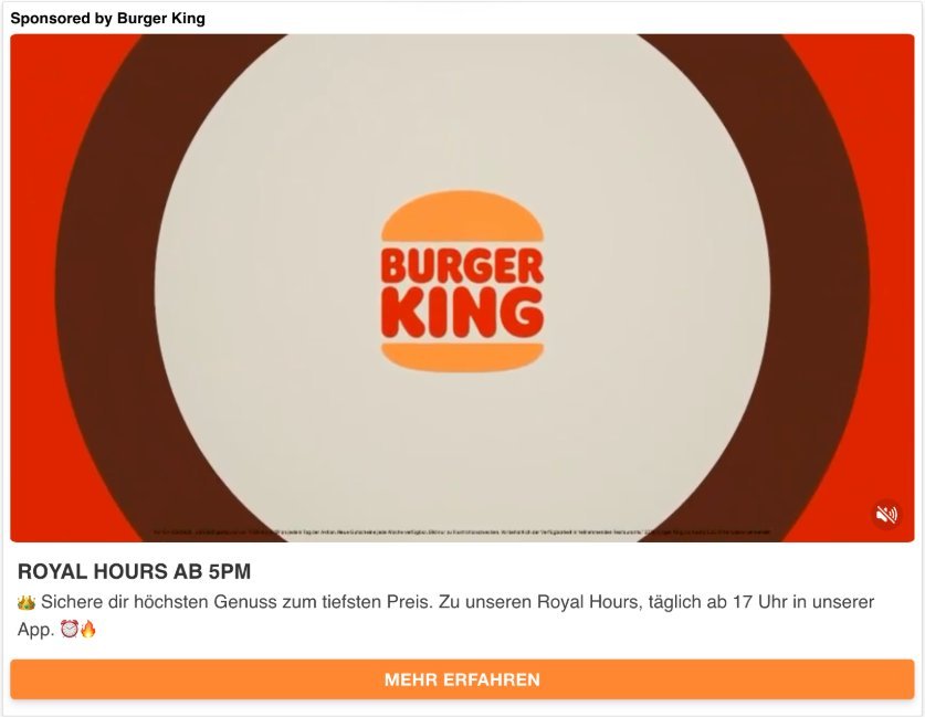 Sponsored Video for Burger King