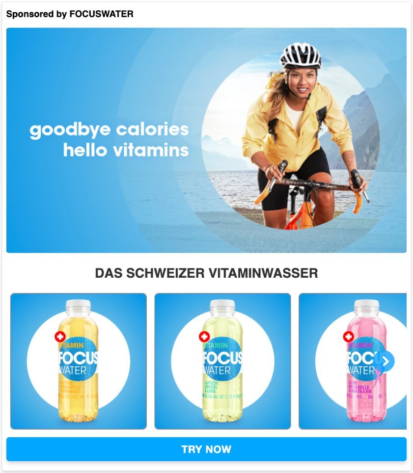Showcase Ad for Focuswater 