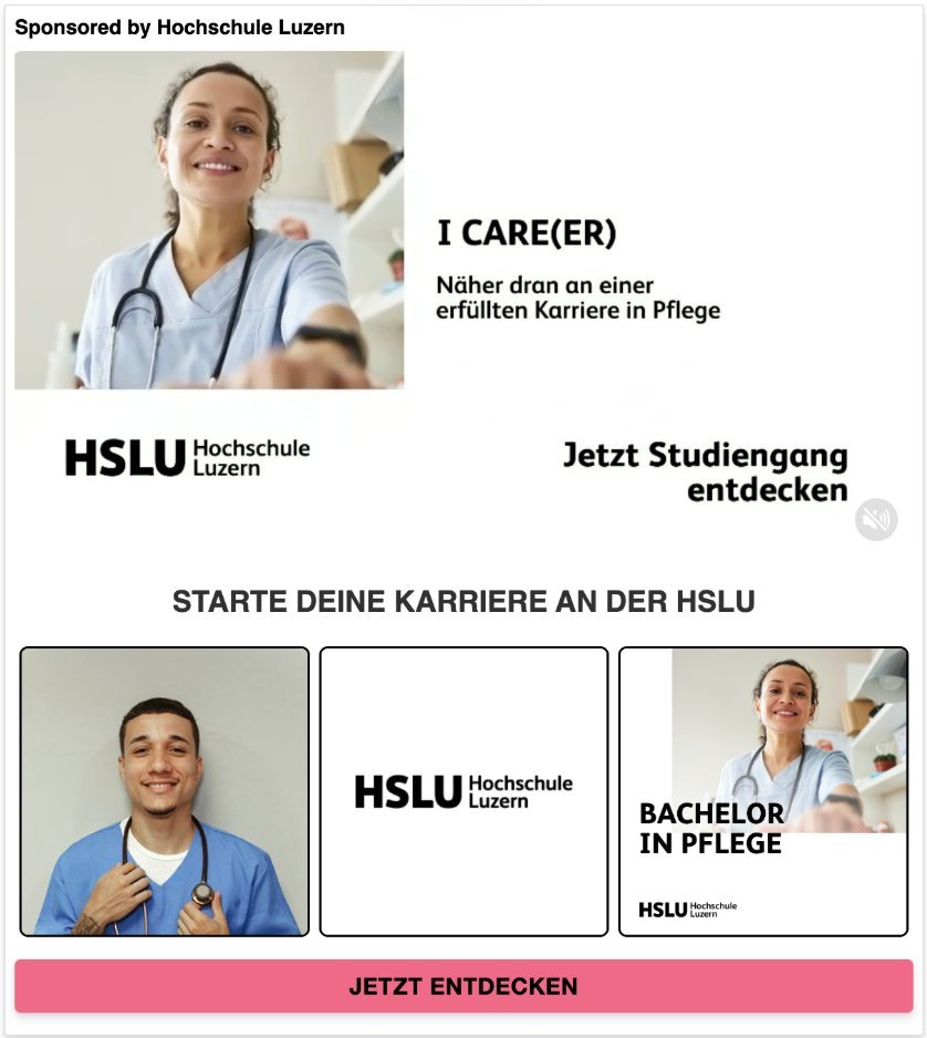 Showcase Ad for Hochschule Luzern