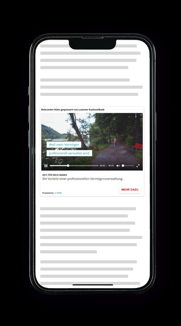 La publicité diffusée: Luzerner Kantonalbank