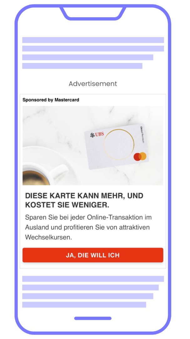 La publicité diffusée: Mastercard