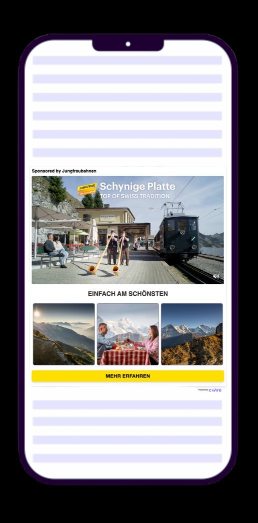 La publicité diffusée: Jungfrau