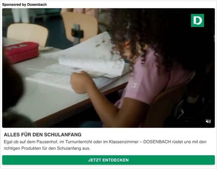 Sponsored Video pour Dosenbach