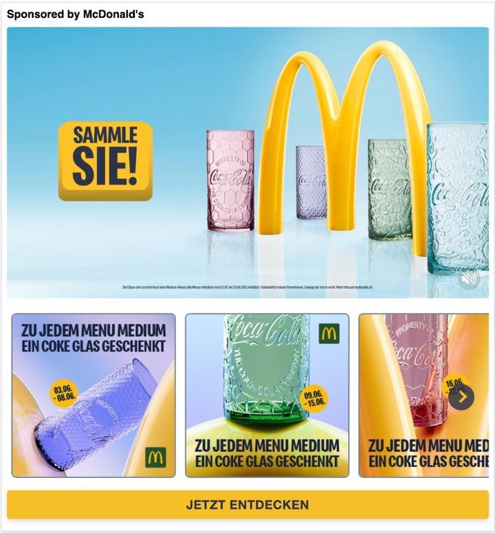 Showcase Ad pour McDonald's