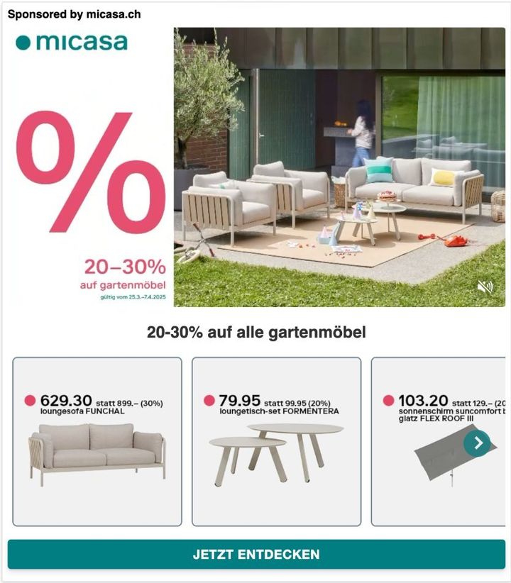 Showcase Ad pour Micasa