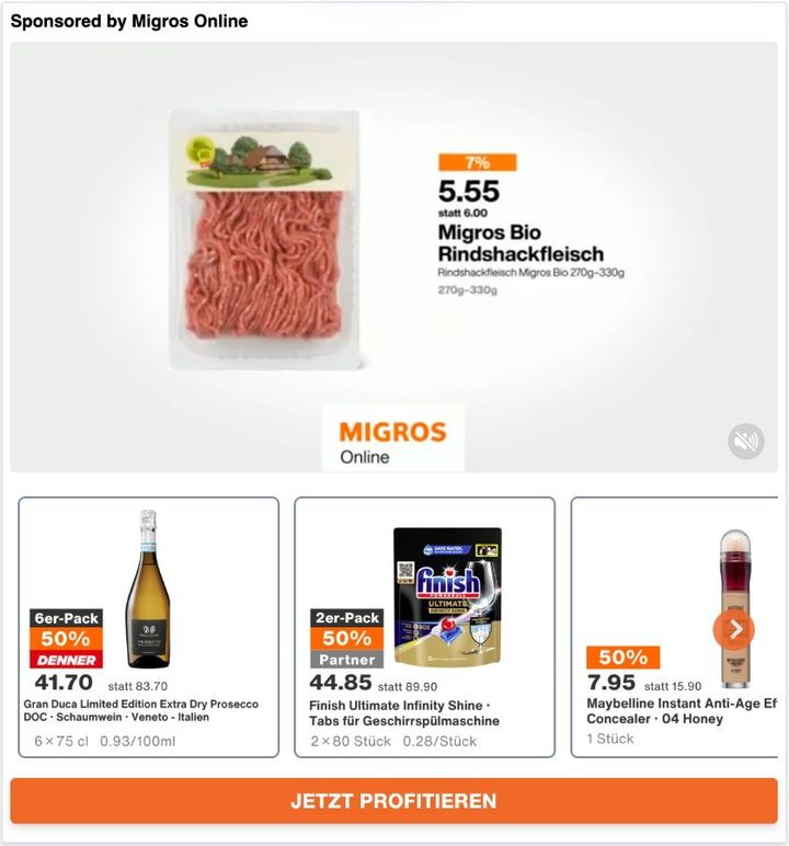 Showcase Ad pour Migros